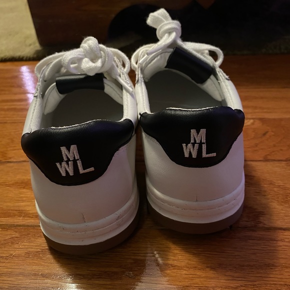 Madewell Court Sneakers in White and Black Leather - Picture 5 of 8
